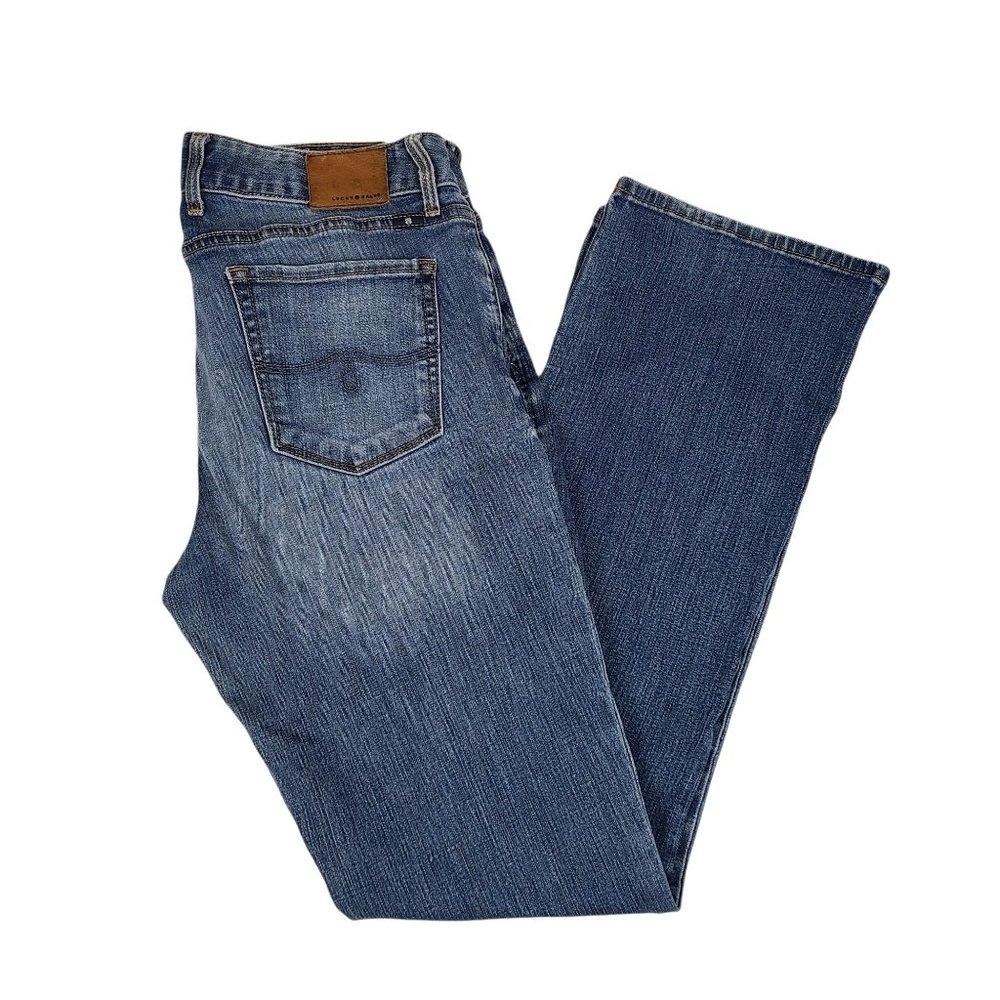 Lucky Brand Women's Lolita Boot Jeans Size 8 Mid Rise Blue Stretch Denim